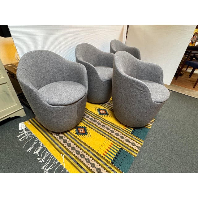 Hlynur Atlason for Design Within Reach Lína Swivel Dining Chairs, Set of Four For Sale - Image 11 of 15