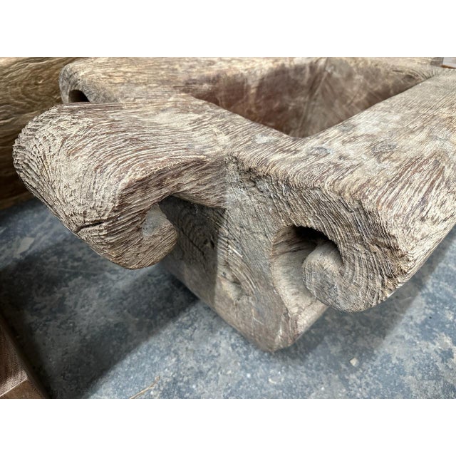 Andrianna Shamaris Wabi Sabi Teak Wood Vessel For Sale - Image 14 of 18