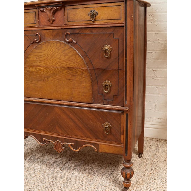 Vintage Antique Georgian Highboy Dresser For Sale - Image 9 of 12