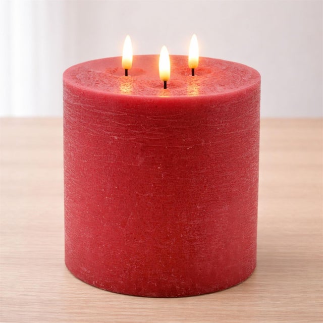 Bring a touch of elegance and safety to your space with the FIA Wick Pillar Candles. Featuring a triple wick with FIA...