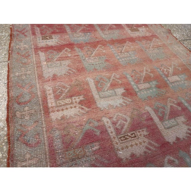 Tribal Galerie Shabab Collection Mid-20th Century Turkish Anatolian Throw Rug For Sale - Image 3 of 8