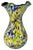 Murano 15+ In. Tall Bulbous Multicolor Ruffled Art Glass Confetti Multicolor Vase For Sale - Image 4 of 18