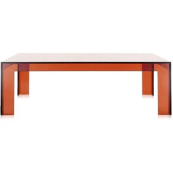 Amber Acrylic Square Coffee Table For Sale - Image 4 of 4