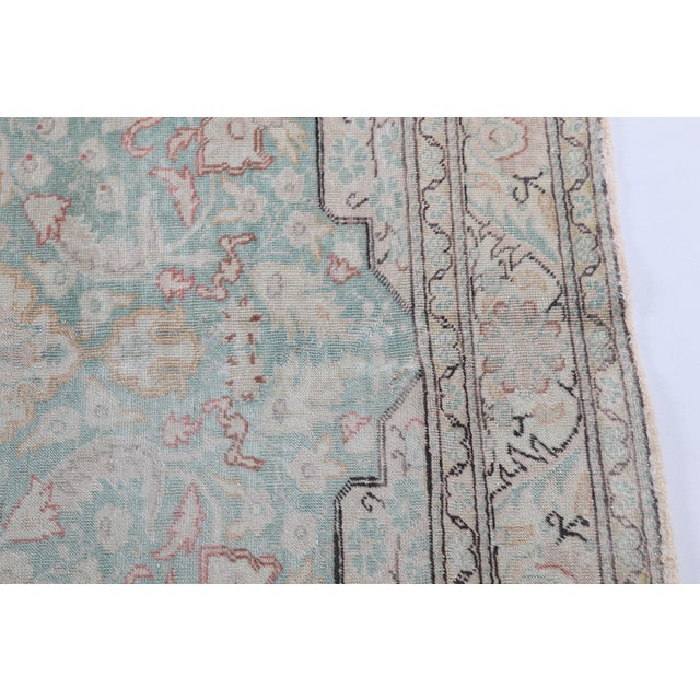 1960 Handmade Double Knotted Turkish Floor Rug -4' 9'' X 6' 10'' For Sale - Image 4 of 15