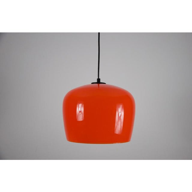 Mid-Century Red Glass Pendant Lamp, Italy, 1960s For Sale - Image 13 of 15