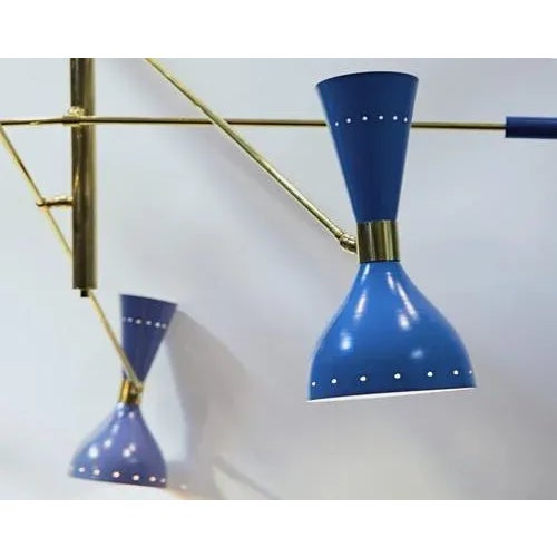 Chandelier in Brass by Silvio Piattelli For Sale - Image 10 of 13