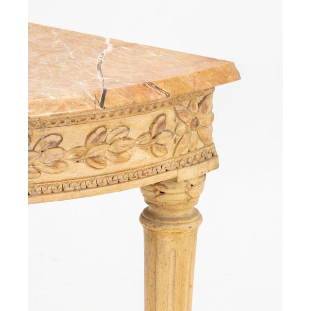 Neoclassical Style Demilune Console Table For Sale In New York - Image 6 of 8