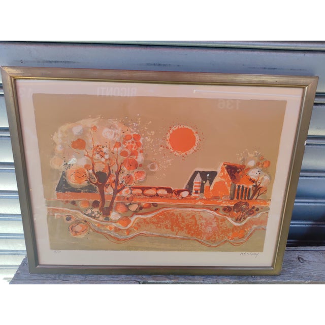 Frédéric Menguy, Landscape, 1970s, Lithograph For Sale - Image 8 of 8