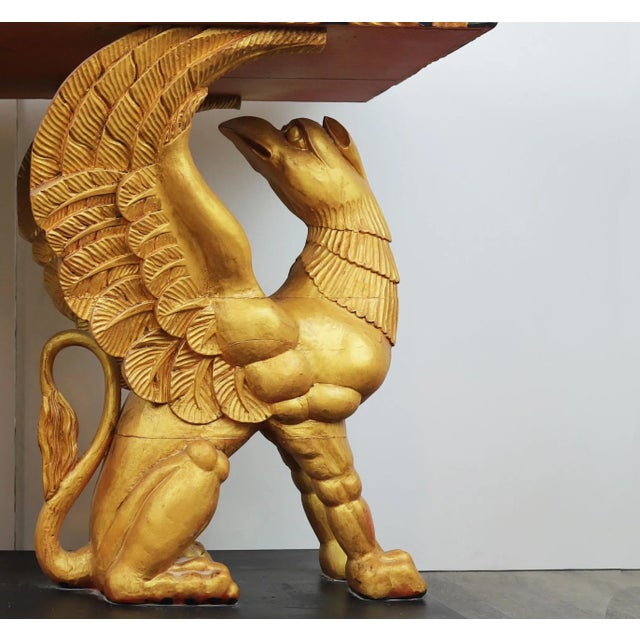 Vintage 19Century Carved Giltwood Console Table For Sale In New York - Image 6 of 12