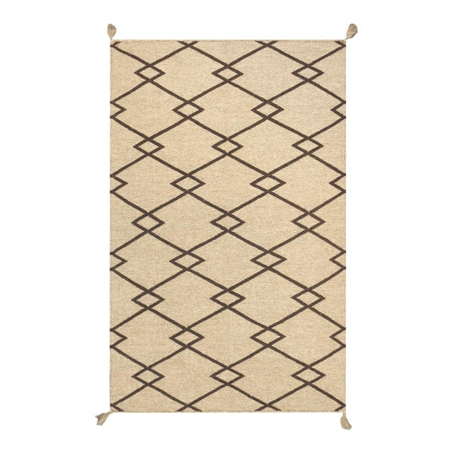 Pasargad Home Navajo Mocha Wool Area Rug, 3' 1'' X 4'10'' For Sale