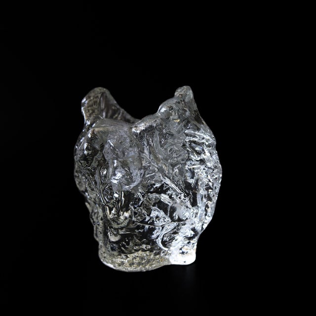 Vintage Glass Candleholder by Pertti Santalahti for Humppila, Finland For Sale - Image 3 of 5