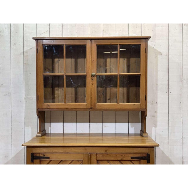 English Cupboard in Fir and Walnut, 1930s For Sale - Image 6 of 16