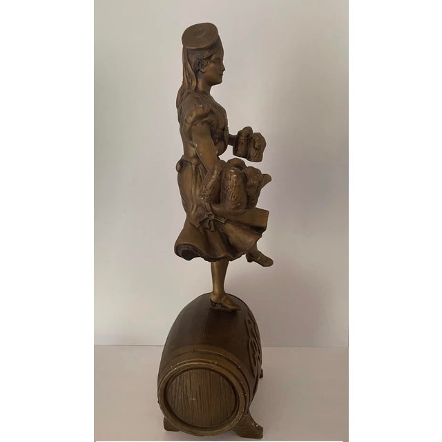 Plastic Vintage Blatz “Valerie” Beer Waitress Advertising Statue –1986 For Sale - Image 7 of 10