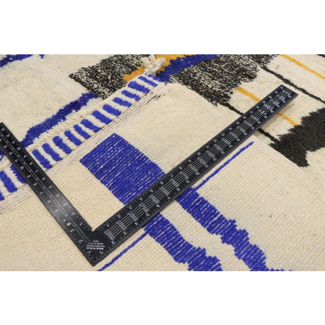 Early 21st Century Beni Mrirt Moroccan Rug Inspired by Victor Vasarely - 10'05 X 12'10 For Sale - Image 5 of 9