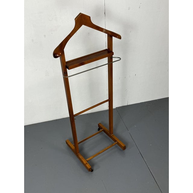 Mid-Century Modern Mid-Century Modern Italian Beech Dressboy Valet Stand, 1960s For Sale - Image 3 of 15