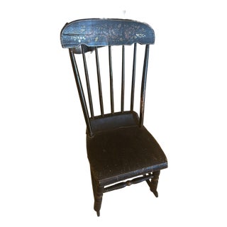Antique 19th-Century Boston Rocker – Original Stenciling For Sale