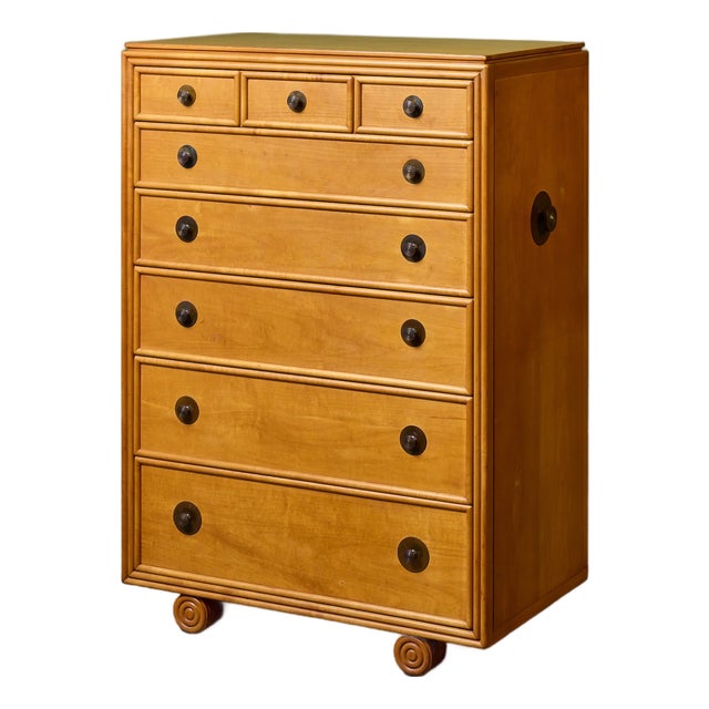 Maple Highboy Dresser for Johnson Furniture For Sale