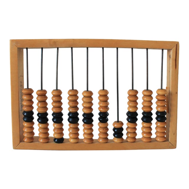 Vintage 1970's Russian Wooden Abacus Counter For Sale