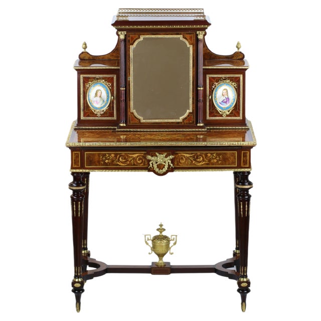 Vintage Walnut Ladies Desk For Sale