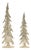 Gold Mosaic Glass Pine Tree (Set of 2) For Sale