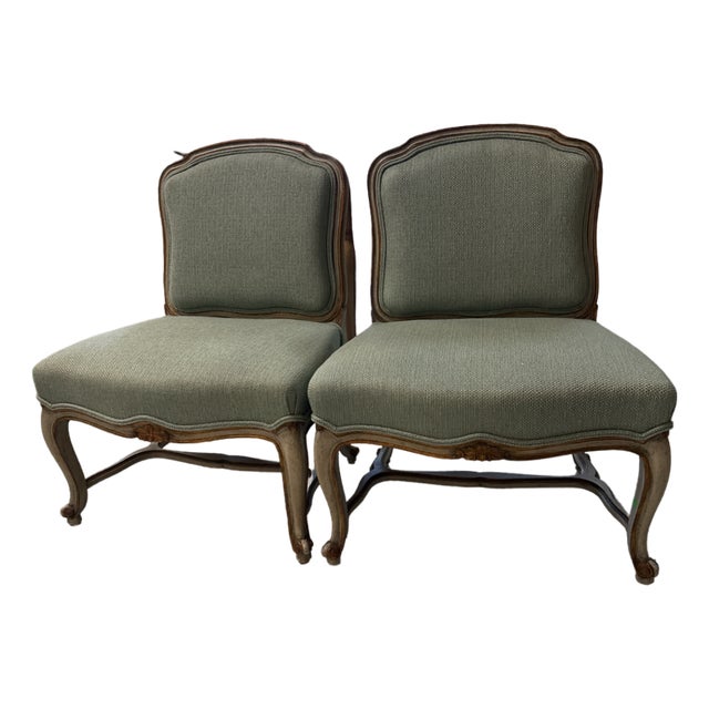 Antique French Louis XV Style Patinated and Gilded Wood. - A Pair For Sale