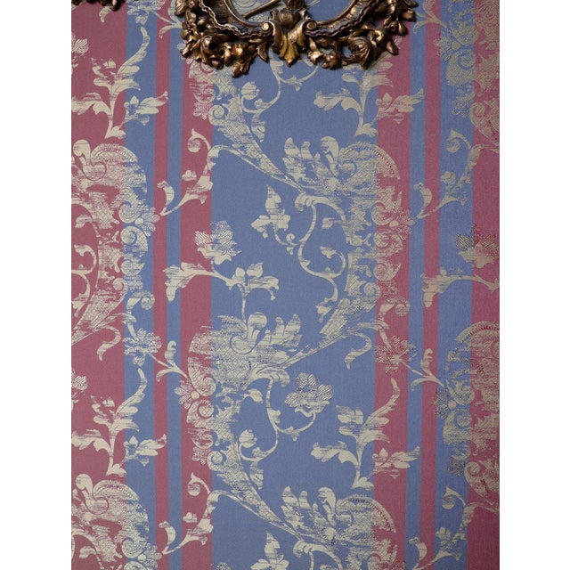 Blue Antique French Gilded Wood Three-Panel Room Divider, 1890s For Sale - Image 8 of 16