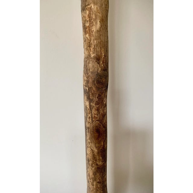 Early 20th Century Wooden Rake on Custom Wall Mount For Sale In South Bend - Image 6 of 12