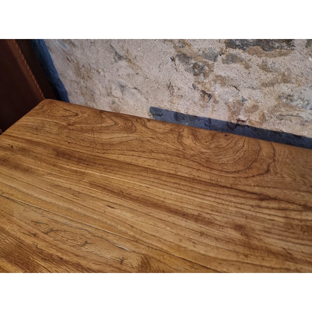 Vintage French Baker's Worktable in Chestnut, 1960s For Sale - Image 16 of 18