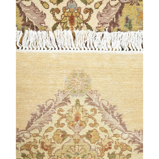 2010s Mogul, One-of-a-Kind Hand-Knotted Area Rug - Yellow, 9' 1" x 9' 1" For Sale - Image 5 of 8