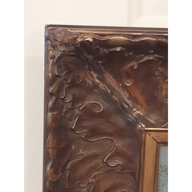 Antique California Artist Ralph Davison Miller Oil Painting Housed in a Carved Frame For Sale - Image 12 of 18