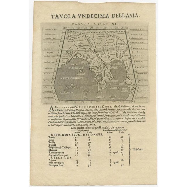 One sheet with two engraved maps, one on each site, and text in italian. Late 16th century copper engravings in great...