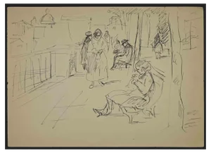 Angelina Beloff, The Expectation, Drawing, Early 20th Century
