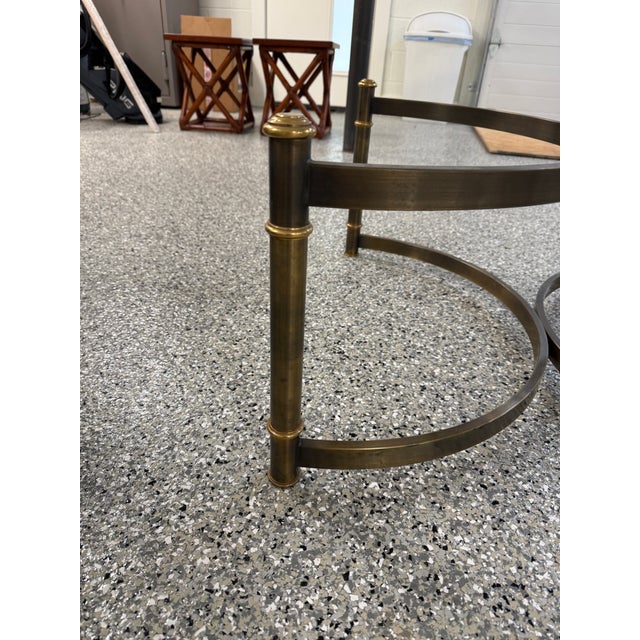 Brass and Glass Coffee Table For Sale In Nashville - Image 6 of 6