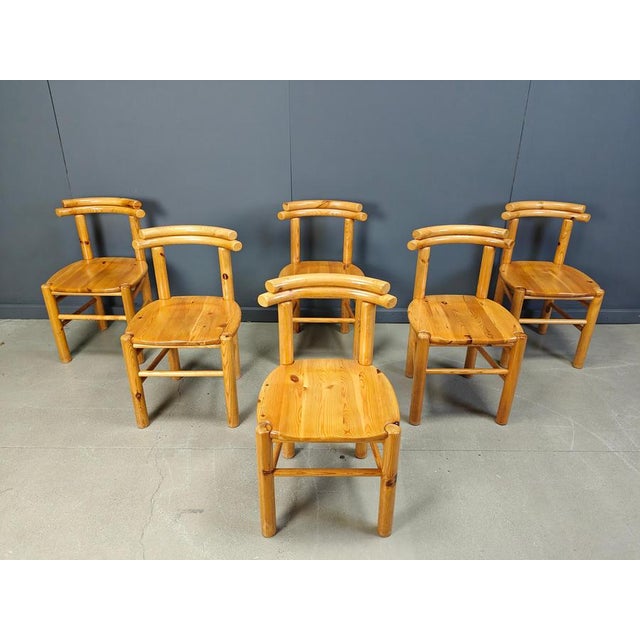Vintage Pinewood Dining Chairs, 1980s, Set of 6 For Sale - Image 14 of 15