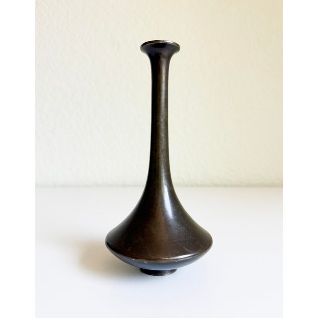 Metal Meiji Era Bronze Vase, Japan For Sale - Image 7 of 9