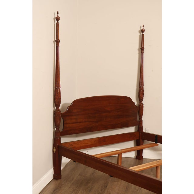 Stickley Stickley Queen Size Cherry Rice Carved Poster Bed For Sale - Image 4 of 18