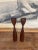 Wood Vintage Pair of Mid Century Modern Atomic Decorative Candle Stick Holder For Sale - Image 7 of 9