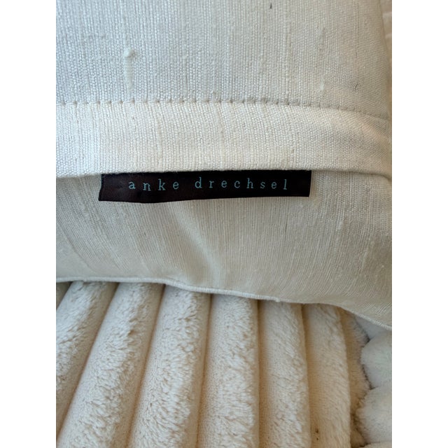 Anke Drechsel Pair Embroidered Anke Drechsel Pillows For Sale - Image 4 of 4
