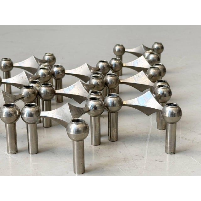 Nail Candleholders by Stoff for BMF, 1960s, Set of 12 For Sale - Image 16 of 16