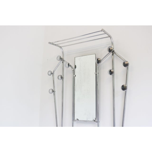 Vintage Art Deco Polished Aluminum Coat Rack, 1920 For Sale - Image 9 of 11