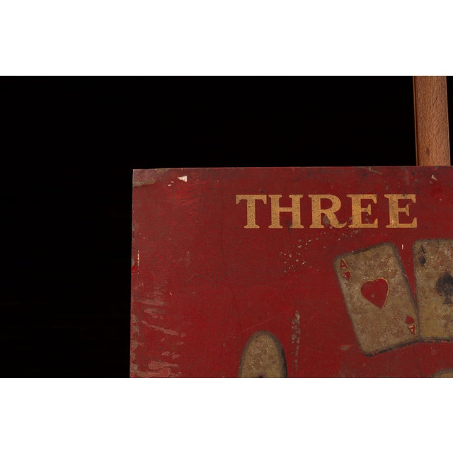 c. 1930s/1940s; Iroquois Brewing Company - Buffalo, NY Painted advertising sign featuring bold "Three Aces" header with...