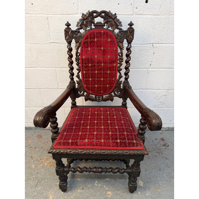 Bring regal elegance to your dining room with this magnificent set of Renaissance Revival dining chairs. Masterfully...