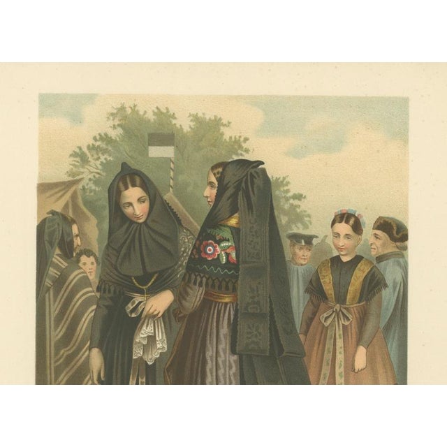 Albert Kretschmer, Annaberg Traditional Costume, 1875, Chromolitograph on Paper For Sale - Image 4 of 9