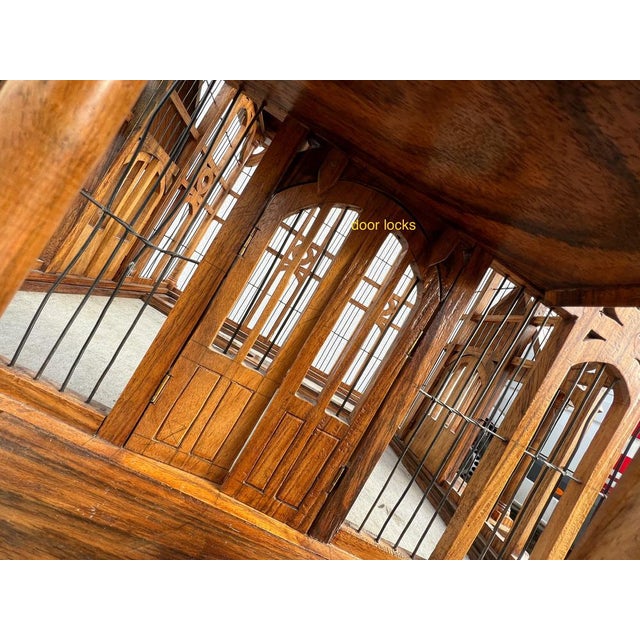 Large Wooden Bird Cage on Stand, 1900s For Sale - Image 16 of 18