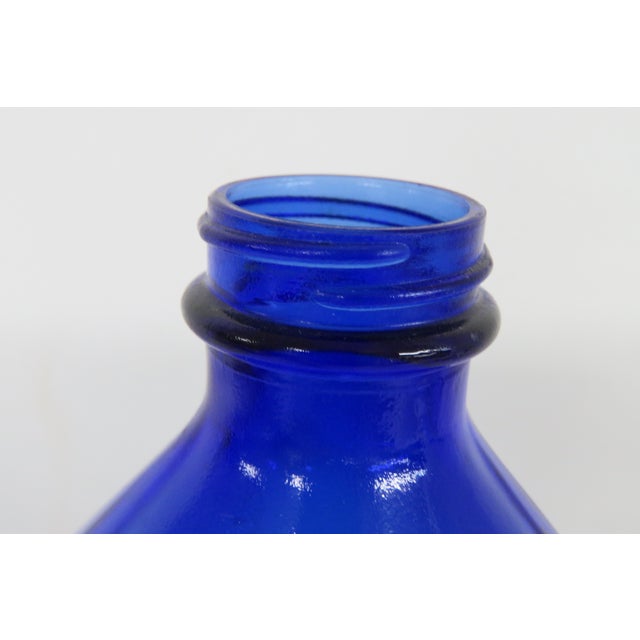 Mid 20th Century Phillips Milk of Magnesia Medicine Bottle Cobalt Blue Genuine Made in Usa 4491c For Sale - Image 5 of 11