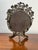 Brass Antique Art Nouveau Silvered Cast Brass Rose Vanity Dressing Mirror, Dated 1909 For Sale - Image 8 of 10