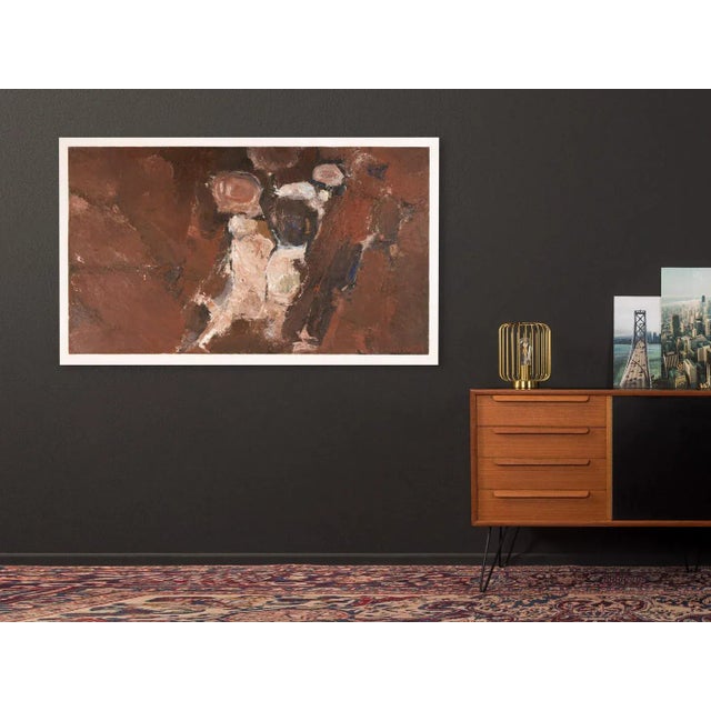 Fritz Karlsson, Tecken i Sten 1, 1970, Oil on Wood, Framed For Sale - Image 3 of 13