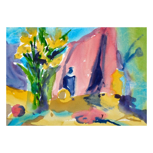 Still life with tree and house by Les (Leslie Luverne) Anderson (American, B-1928 D-2009). From the estate of Les Anderson...