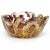 Mid-Century Modern Vintage Murano Barovier Toso Red Spots Gold Flecks Italian Art Glass Mid Century Bowl Ashtray For Sale - Image 3 of 6