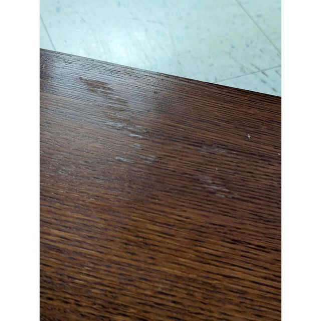 Stickley Arts and Crafts Oak Library Table For Sale - Image 12 of 12